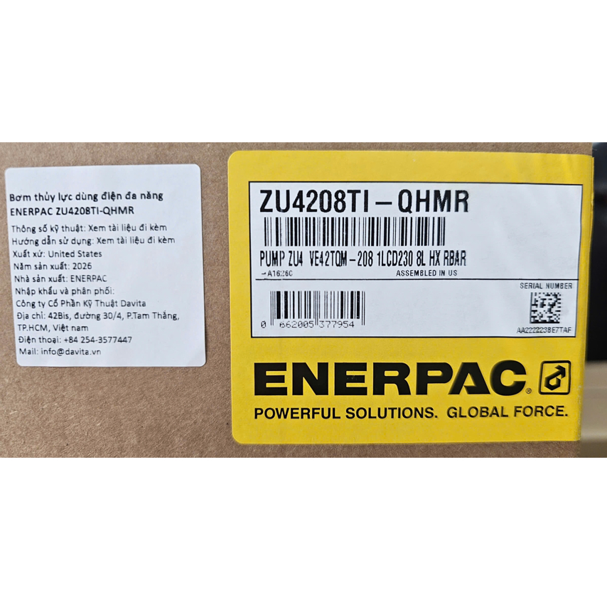 Bơm thủy lực dùng điện đa năng ENERPAC ZU4208TI-QHMR