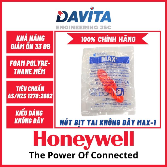 Nút bịt tai chống ồn Honeywell Max-1 (Xuất xứ: USA)