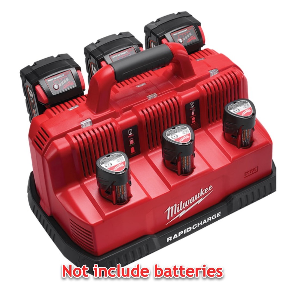 Trạm sạc nhanh 6 pin Milwaukee M12-18C3 (3 pin 12V và 3 pin 18V)