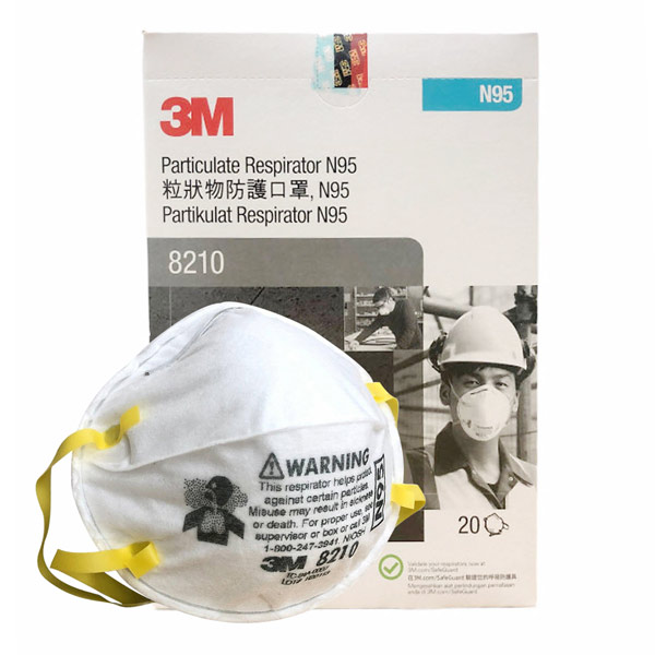 [EIDV03574] Khẩu trang 3M 8210 chống bụi chuẩn N95, 20 cái/hộp, 160 cái/thùng