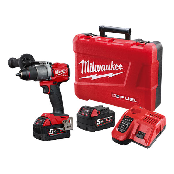 Full set of Milwaukee Driller M18 FPD2-502C SET (2 battery x 5.0Ah, 1 charger)