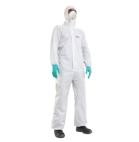 Honeywell safety clothes, Mutex Light+, White color, 25 pcs/carton, Size L. Using for painting worker, chemical room