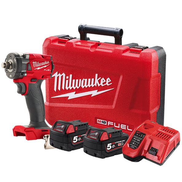 Đã lưu- Nguyên bộ Máy siết bu lông Milwaukee M18 FIW212-502C SET (2 pin x 5.0Ah, 1 sạc nhanh)