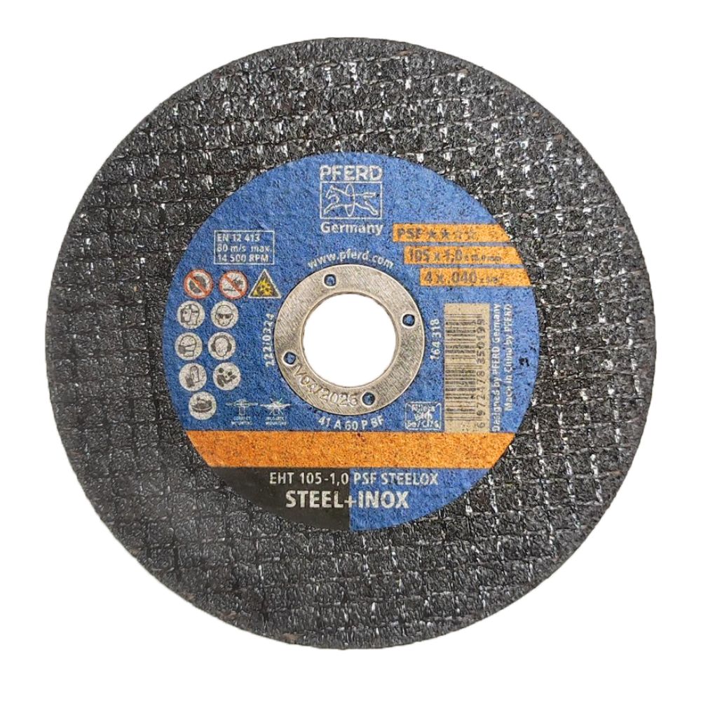 Pferd cutting disc 4 inch, size 105x1x16mm, PSF STEELOX, Code 350199