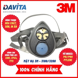 [EIDV03602] Mặt nạ nửa mặt 3M 3100 loại dùng 1 phin lọc