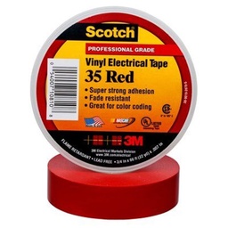 [EIDV04652] Electrical tape 3M 35 Red color (19mm x 20m length)