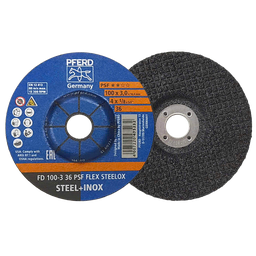 [EIDV06161] Pferd grinding disc FD 100-3 A36, size 4 inch PSF FLEX STEELOX/16 – 45730